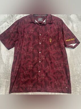 Chiliwear Arizona State Sun Devil Hawaiian Shirt Men’s Medium